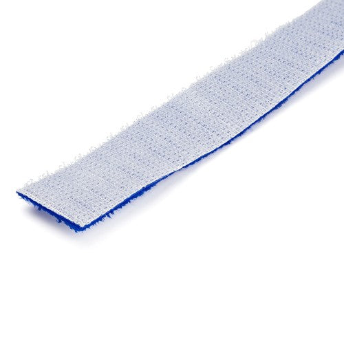 StarTech.com 50ft Hook and Loop Roll - Cut-to-Size Reusable Cable Ties - Bulk Industrial Wire Fastener Tape /Adjustable Fabric Wraps Blue / Resuable Self Gripping Cable Management Straps