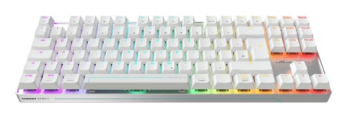 CHERRY MX 8.2 Pro TMR Wireless keyboard Gaming USB + RF Wireless + Bluetooth QWERTY UK English Silver, White