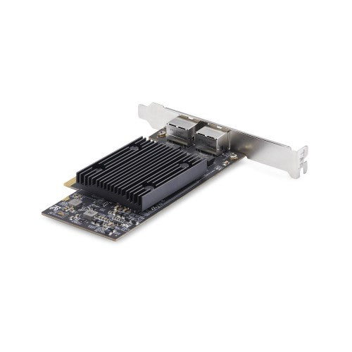 StarTech.com 2-Port PCIe 10Gb Ethernet Network Card, 10GbE Network Interface Card, Broadcom BCM57416 Chipset, Dual RJ45 10GBase-T/Gigabit, NIC Card, TAA