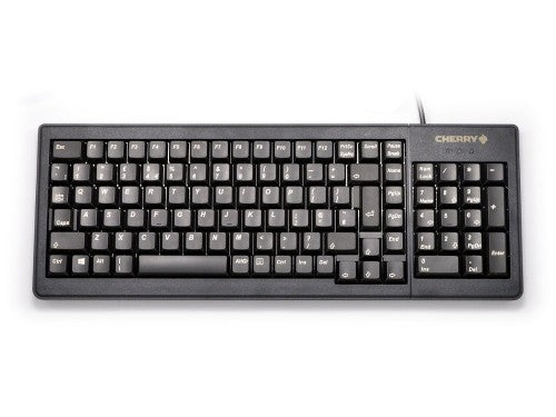CHERRY XS G84-5200 COMPACT KEYBOARD, Corded, USB/PS2, Black, (QWERTY - UK)