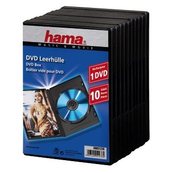 Hama Standard DVD Jewel Case, pack of 10, Black