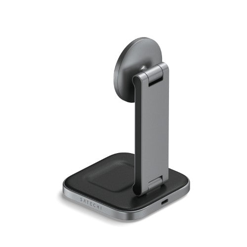 Satechi ST-Q21FM mobile device charger Headphones, Smartphone Grey USB Wireless charging Indoor