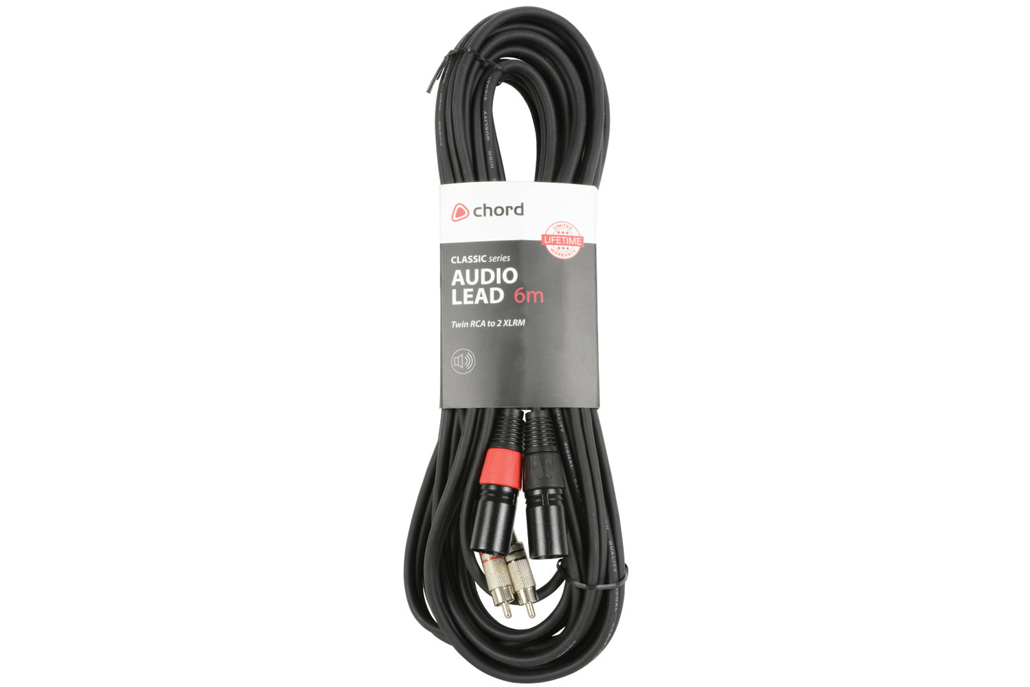 Chord Electronics 190.060UK audio cable 6 m 2 x RCA 2 x XLR (3-pin) Black