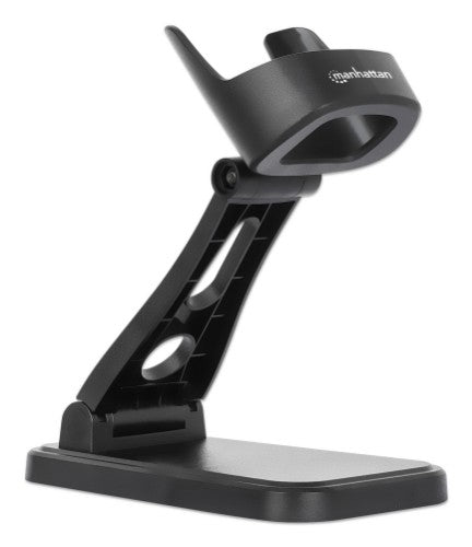 Manhattan Adjustable Barcode Scanner Stand, Height and Angle Adjustable, suitable for barcode scanner products 153997, 154116 and 154185, Black, Lifetime Warranty