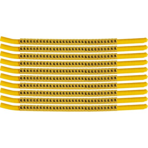 Brady SCNG-18-6 cable marker Black, Yellow Nylon 300 pc(s)