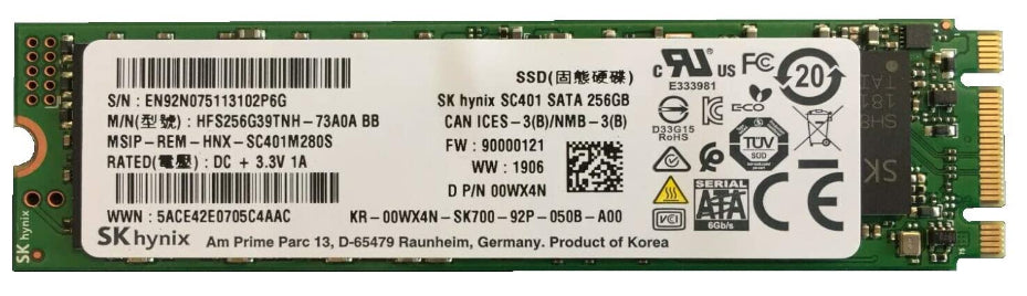 DELL 0WX4N internal solid state drive 256 GB Serial ATA III