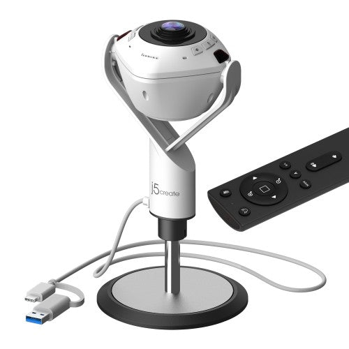 j5create JVU368 360° AI-Powered Webcam with Speakerphone