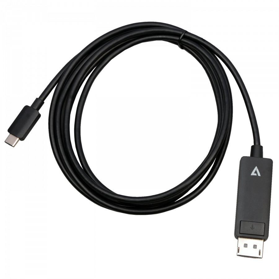 V7 V7USBCDP14-2M video cable adapter DisplayPort USB Type-C Black