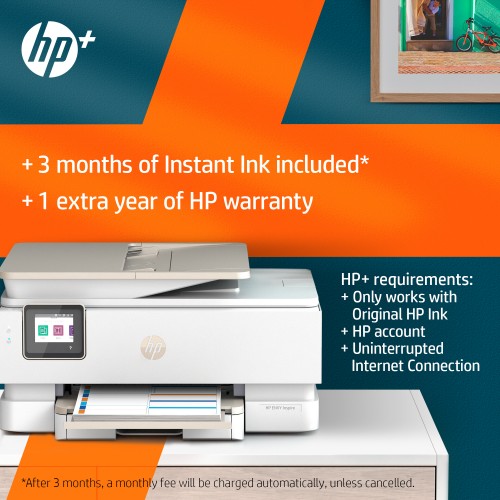HP ENVY Inspire 7920e Wireless All-in-One Color Printer, Instant Ink; Copier, Scanner