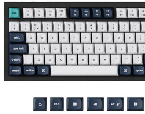 Keychron Q6 Max keyboard Universal USB + RF Wireless + Bluetooth QWERTY UK English Black, White