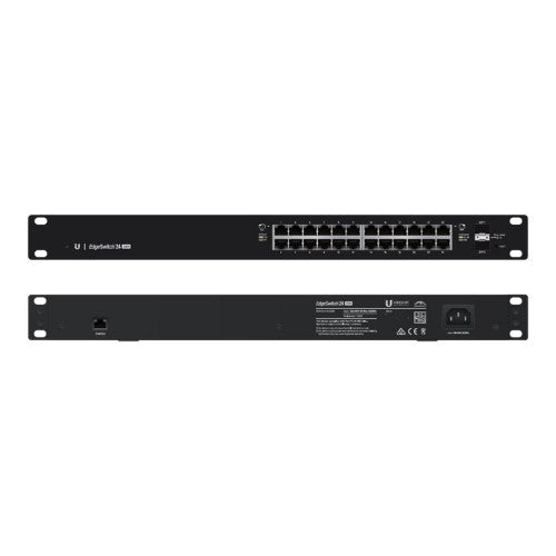 Ubiquiti Networks ES-24-250W network switch Managed L2/L3 Gigabit Ethernet (10/100/1000) Power over Ethernet (PoE) 1U Black
