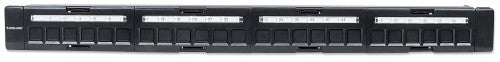 Intellinet Patch Panel, Blank, 1U, 24-Port, Black