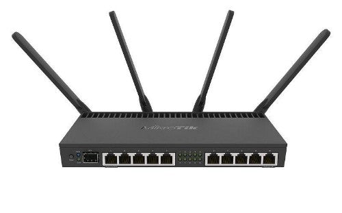 Mikrotik RB4011iGS+5HacQ2HnD-IN wireless router Gigabit Ethernet Dual-band (2.4 GHz / 5 GHz) Black