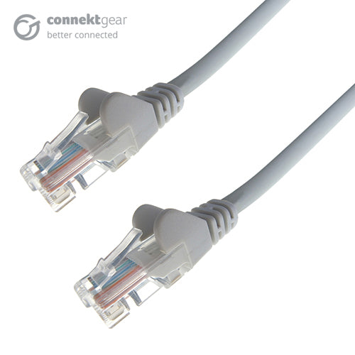 connektgear 35m RJ45 CAT5e UTP Stranded Flush Moulded Network Cable - 24AWG - Grey