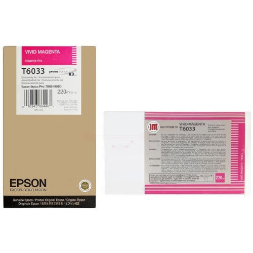Epson C13T603300/T6033 Ink cartridge magenta 220ml for Epson Stylus Pro 7880