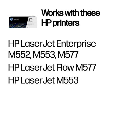 HP CF360X/508X Toner cartridge black, 12.5K pages ISO/IEC 19798 for HP CLJ M 552/E 55040