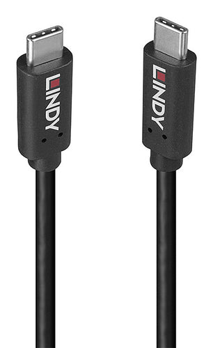 Lindy 36975 USB cable USB 3.2 Gen 2x2 0.5 m USB C Black