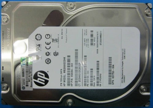 HPE 2TB non-hot-plug SATA HDD internal hard drive 7200 RPM 3.5" Serial ATA