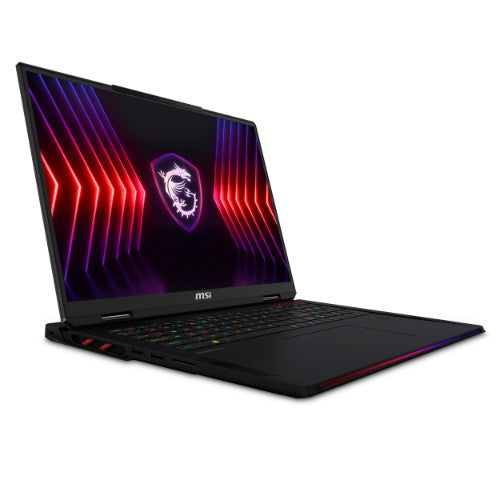 MSI Raider 18 HX A14VGG-002UK Intel® Core™ i9 i9-14900HX Laptop 45.7 cm (18") UHD+ 32 GB DDR5-SDRAM 2 TB SSD NVIDIA GeForce RTX 4070 Wi-Fi 7 (802.11be) Windows 11 Pro Black