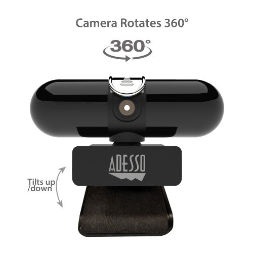 Adesso CyberTrack H7 webcam 4 MP 2560 x 1440 pixels USB 2.0 Black