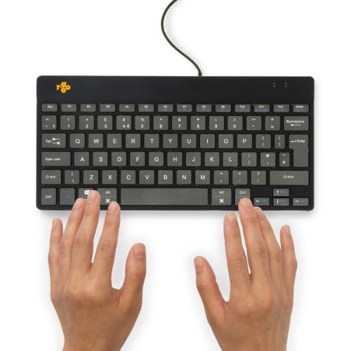 R-Go Tools Ergonomic keyboard R-Go Compact Break, compact keyboard with break software, QWERTY (UK), wired, black