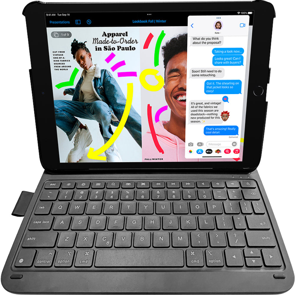 DEQSTER Slim PRO Keyboard for iPad 10.2" (7th/8th/9th Gen.), QWERTY Layout