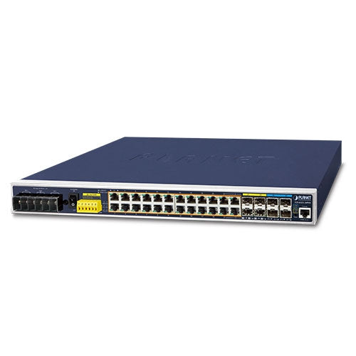 PLANET IGS-6325-24P4X network switch Managed L3 Gigabit Ethernet (10/100/1000) Power over Ethernet (PoE) 1U Black, Blue