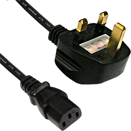 Cablenet 5m UK (5 Amp) - IEC C13 Black PVC 1.0mm Power Leads