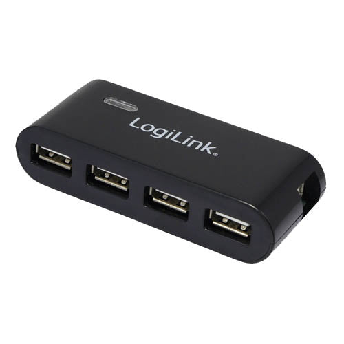 LogiLink UA0085 interface hub 480 Mbit/s Black