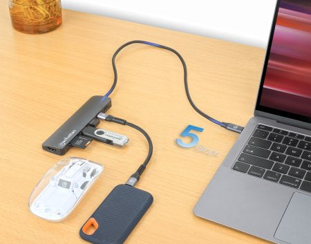 Manhattan USB-C Dock/Hub with Card Reader, Ports (x5): HDMI, USB-A (x2) and USB-C (x2), With Power Delivery (100W) to USB-C Port (Note additional USB-C wall charger and USB-C cable needed),Universal,USB 3.2 Gen 1 (aka USB 3.0),All Ports can be used at the