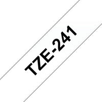 Brother TZE-241 DirectLabel black on white Laminat 18mm x 8m for Brother P-Touch TZ 3.5-18mm/36mm/6-18mm/6-24mm/6-36mm
