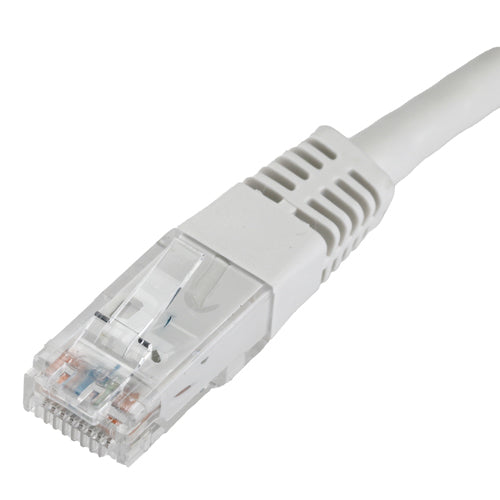 Cablenet 1m Cat6 RJ45 White U/UTP PVC 24AWG Flush Moulded Booted Patch Lead