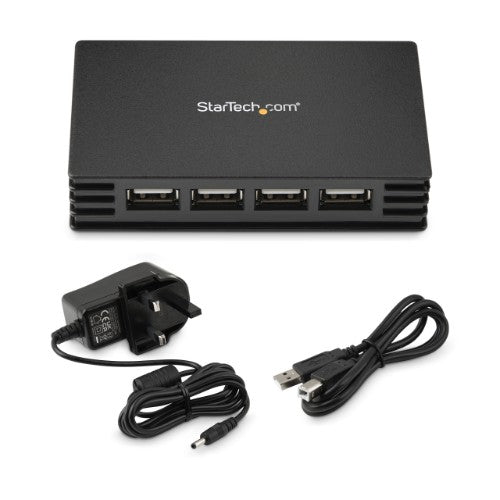 StarTech.com 4 Port Black USB 2.0 Hub