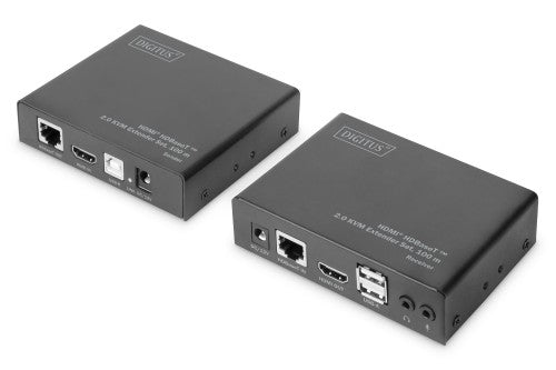 Digitus 4K HDMI HDBaseT™ 2.0 KVM extender set, 100 m