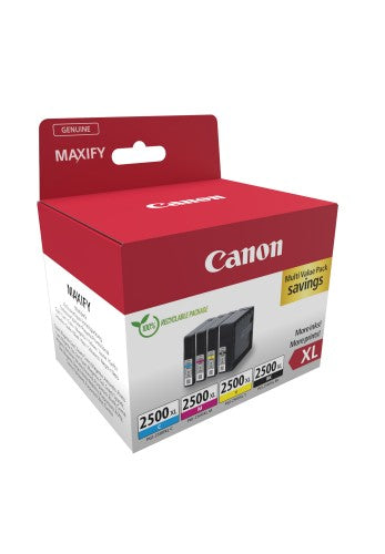 Canon 9254B010/PGI-2500XLBKCMY Ink cartridge multi pack Bk,C,M,Y Cardboard 70,9ml + 3x19,3ml Pack=4 for Canon IB 4050