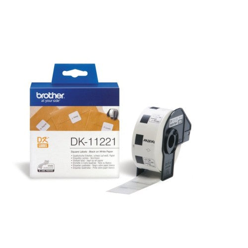 Brother DK-11221 DirectLabel Etikettes 23mm x 23mm 1000 for Brother P-Touch QL/700/800/QL 12-102mm/QL 12-103.6mm