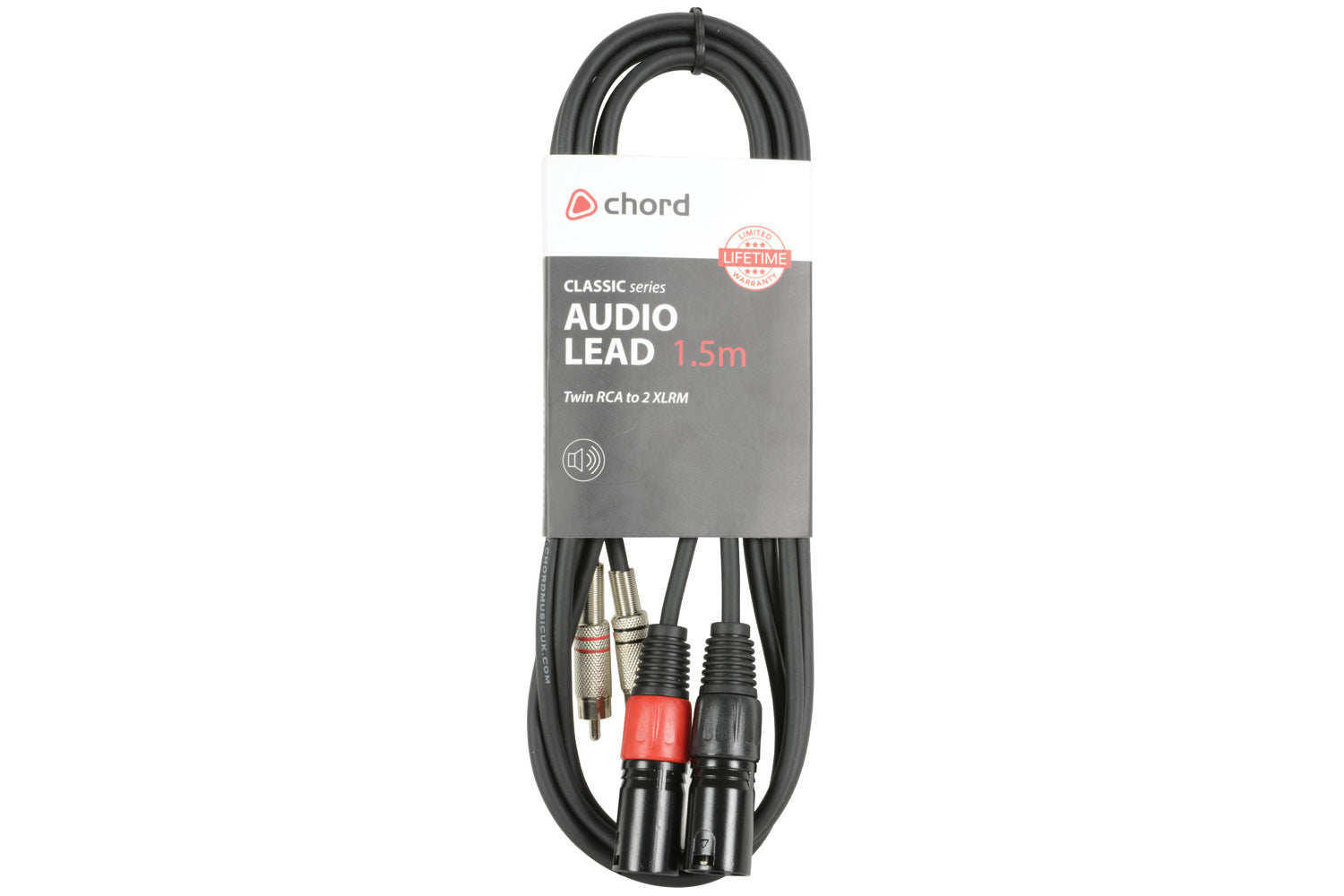 Chord Electronics 190.058UK audio cable 1.5 m 2 x RCA 2 x XLR (3-pin) Black