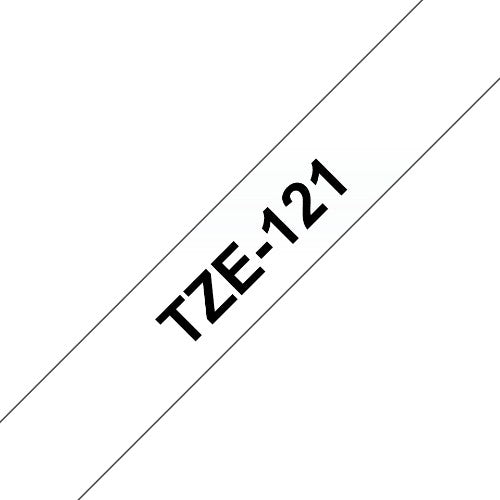 Brother TZE-121 DirectLabel black on Transparent Laminat 9mm x 8m for Brother P-Touch TZ 3.5-18mm/6-12mm/6-18mm/6-24mm/6-36mm