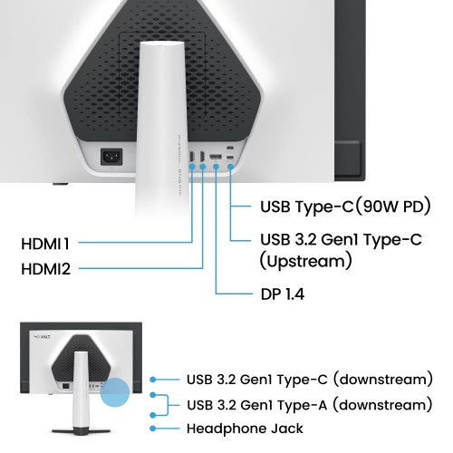 BenQ EX271UZ computer monitor 67.3 cm (26.5") 3840 x 2160 pixels 4K Ultra HD OLED Black, White