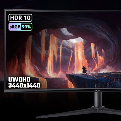 Acer NITRO XZ0 Nitro XZ340CUJ0 curved ultra-wide gaming monitor - 34", 21:9, 1500R curve, UltraWide Quad HD, 120Hz, 1ms, AdaptiveSync, HDR 10, HDMI & DP