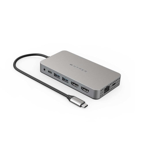 HYPER HDM1H laptop dock/port replicator USB 3.2 Gen 1 (3.1 Gen 1) Type-C Stainless steel