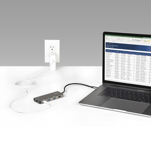 StarTech.com USB C Multiport Adapter - 10Gbps USB Type-C Mini Dock with 4K 30Hz HDMI - 100W Power Delivery Passthrough - 3-Port USB Hub, GbE - USB 3.1/3.2 Gen 2 Laptop Dock - 10" Cable