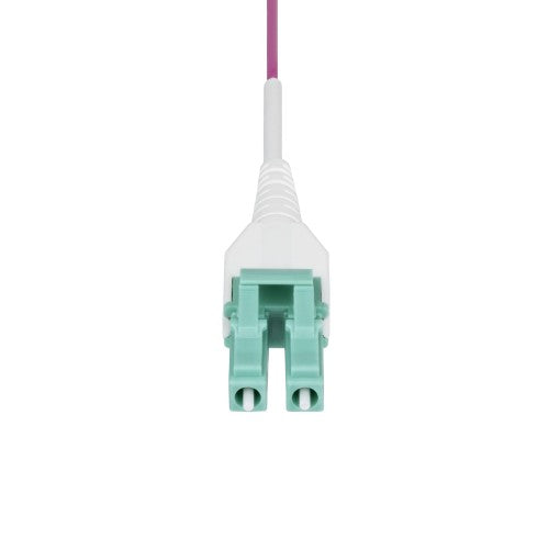 StarTech.com 5m (16ft) LC to LC (UPC) OM4 Multimode Fiber Optic Cable, Erika Violet, 50/125µm, 40G/100G, LOMMF/VCSEL, Uniboot Fiber Jumper Cord, OFNR Riser Rated