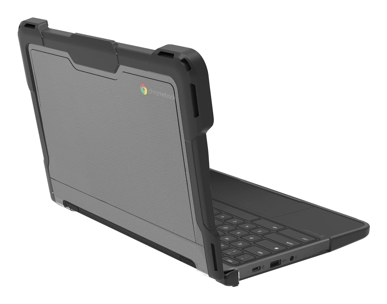 Techair TACHS006 Protective Hard Shell case for Lenovo 100e/100w/300e/300w 4th Gen Chromebook, 11.6 black/clear