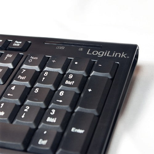 LogiLink ID0104 keyboard Mouse included Office RF Wireless QWERTZ Black