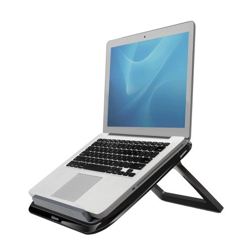 Fellowes Laptop Stand for Desk - I-Spire Quick Lift Adjustable Laptop Stand for the Home and Office - Portable Laptop Stand with 7 Height Adjustments - Max Monitor Size 17", Max Weight 4KG - Black