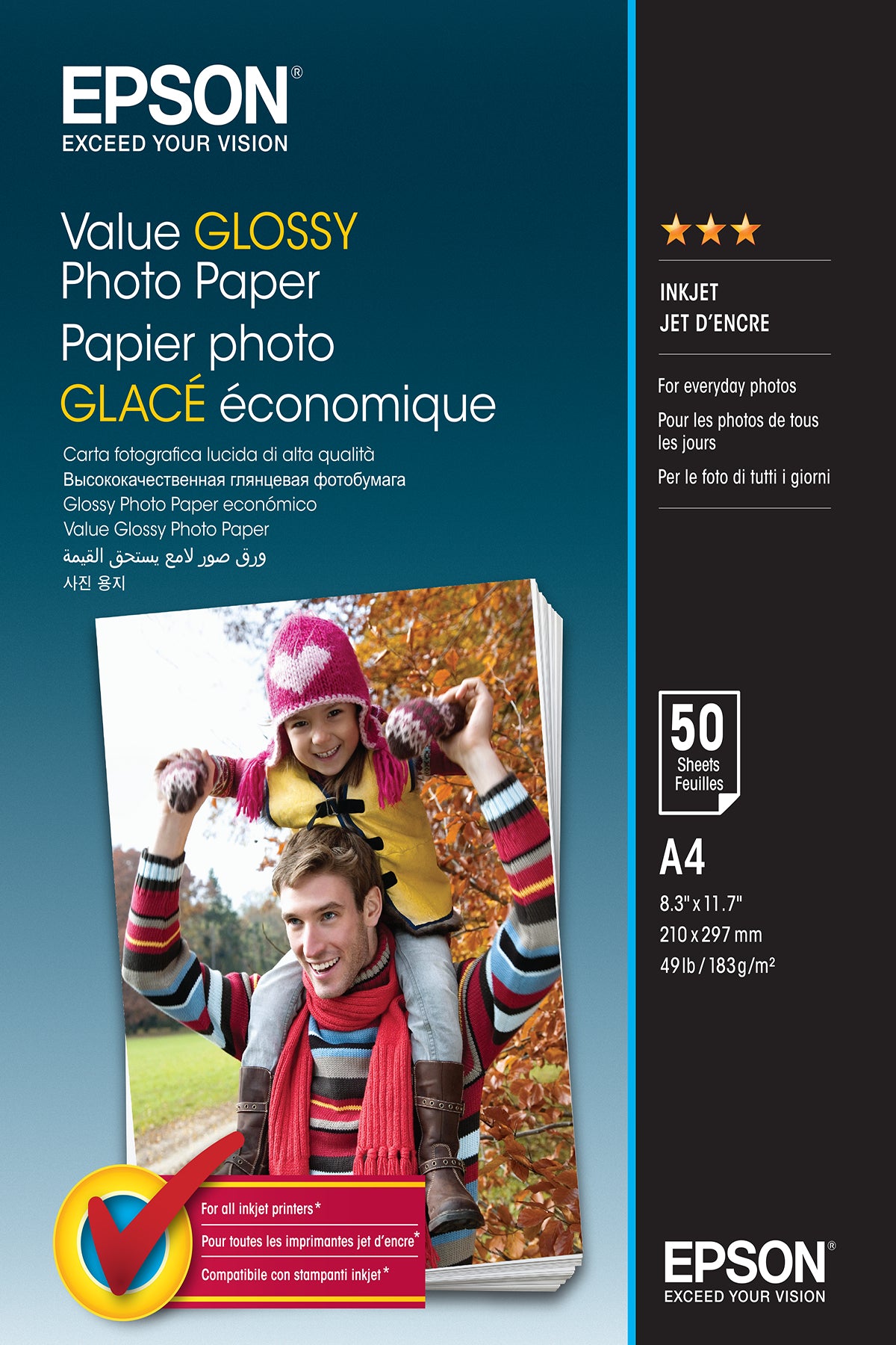 Epson Value Glossy Photo Paper - A4 - 50 sheets