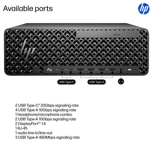 HP Z2 SFF G1i Wolf Pro Security Edition Intel Core Ultra 9 285K 64 GB DDR5-SDRAM 2 TB SSD NVIDIA RTX 4000 Ada Windows 11 Pro Workstation AI Workstation, AI PC Black
