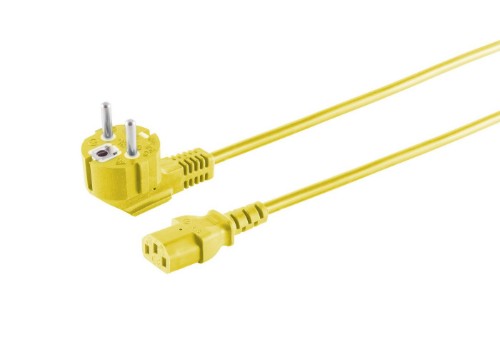 Microconnect MC-SCHUANGC13180Y power cable Yellow 1.8 m Power plug type E+F C13 coupler