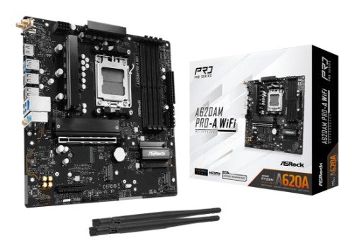 Asrock A620AM PRO-A WIFI motherboard AMD A620 Socket AM5 micro ATX